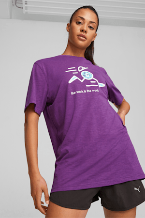 T-shirt de course PUMA x CIELE « The Work is the Work », Purple Pop, extralarge